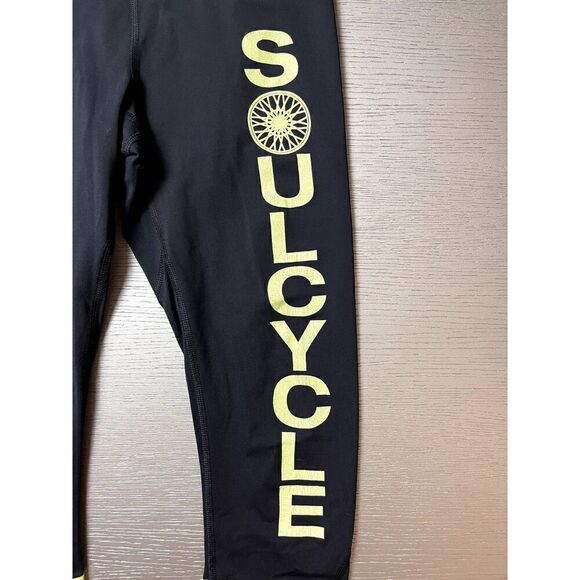 Lululemon Soul Cycle Inspire Crop II Black /Tonka Stripe Clear Mint White Size 4 - Picture 2 of 8